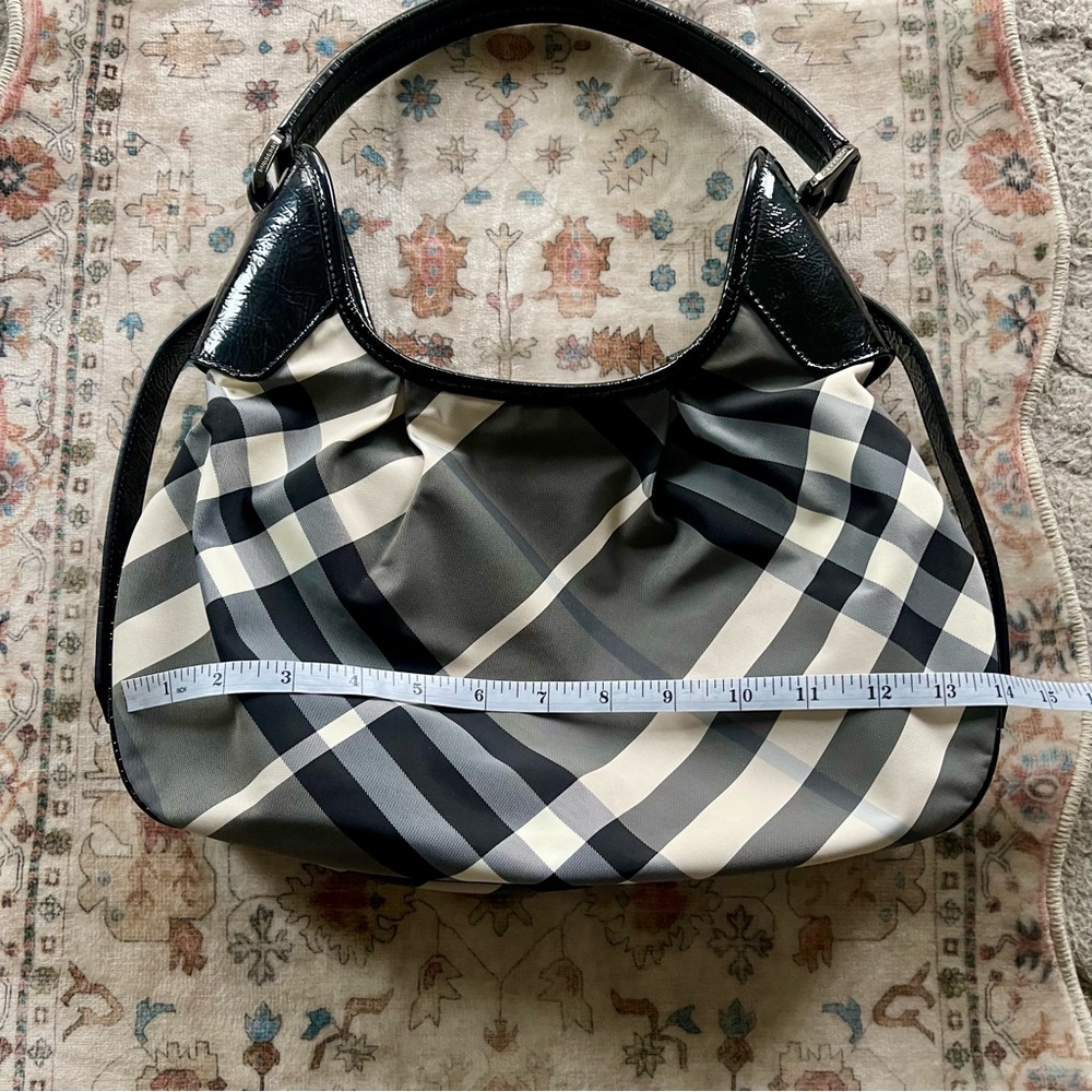 Burberry Black and Gray Plaid Shoulder Bag - Picture 15 of 15